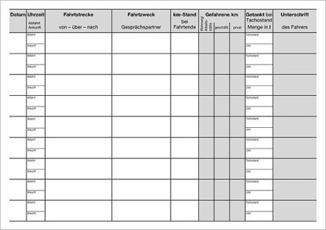 Pkw-Fahrtenbuch
