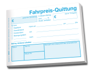 Taxi-Quittung ohne Durchschlag