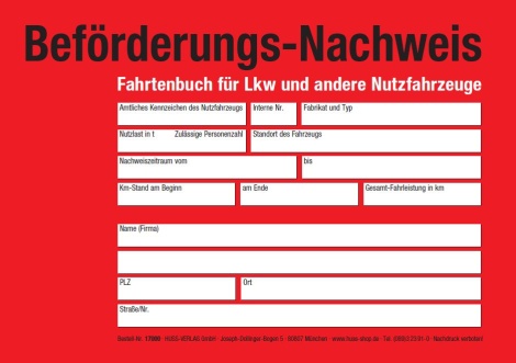 Lkw Fahrtenbuch