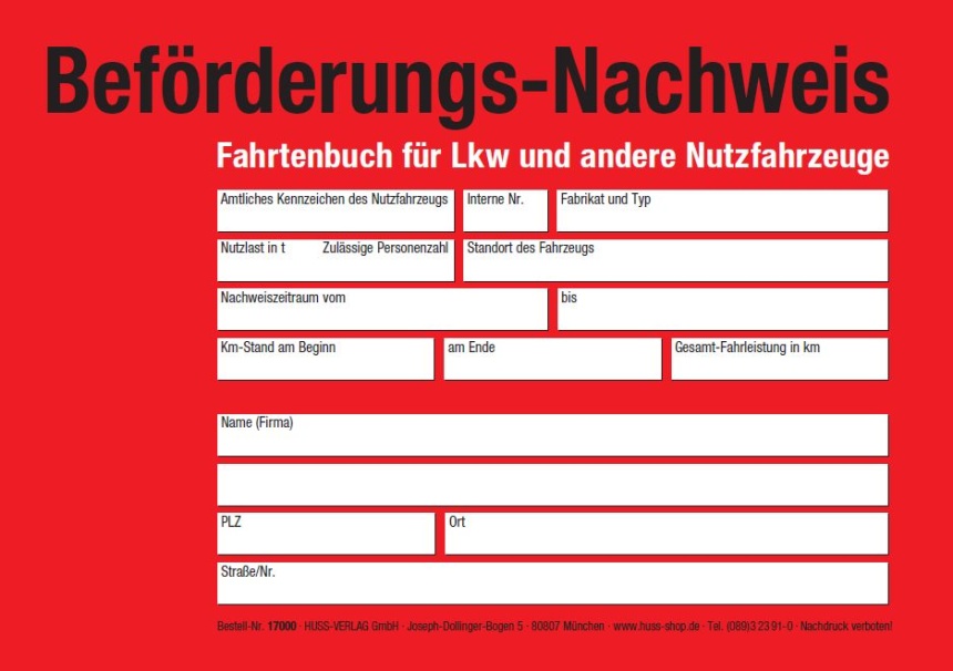Lkw Fahrtenbuch